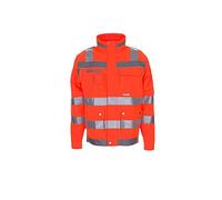 Planam 5600028 Plaline Blouson haute visibilité Taille 28 Orange/Zinc
