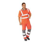 Planam 5610046 Plaline Haute visibilité Pantalon Taille 46 Orange/Zinc