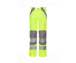 Planam 5611048 Plaline Haute visibilité Pantalon Taille 48 Jaune/Zinc