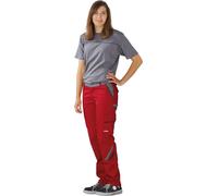 Planam Highline pantalon professionnel femme rouge/argent/noir taille 48, 2391048