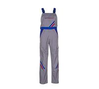 Planam Highline - Salopette de travail - Gris (zinc/Bugatti/rouge) - FR: 36 (Taille Fabricant: DE: 40)