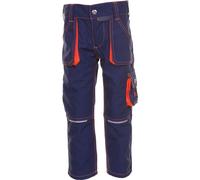 Planam Boys Basalte pour Enfant Pantalon Junior Taille 146 152 Bleu marine orange, Marine/Orange, 146-152 EU