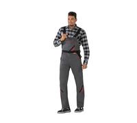 Planam Unisex Latzhose Highline Mg Dungarees Highline Size 48 in zinc/Royal Blue/red