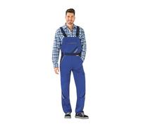Planam Unisex Latzhose Highline Mg Dungarees Highline Size 48 in zinc/Royal Blue/red