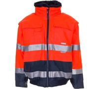 PLANAM Veste de sécurité 2047 respirante jaune/marine taille L, taille:7XL, couleur:orange/marine, classe:2 (avec manches)