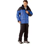 Planam Veste Twister 3 en 1 avec capuche, avec revêtement en PVC, Bleu - Bleu/noir, X-Small