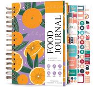PLANBERRY Journal alimentaire Premium - Planificateur nutritionnel - Suivi de régime et de calories - Journal de repas et d'exercice - Journal de perte de poids (orange fraîche)