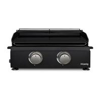 H.KOENIG PLX1022 - Plancha 2 brûleurs U noire fonte émaillée