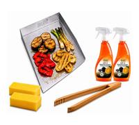 Plancha 30 x 20 cm avec bord de service compatible avec Napoleon PRO605