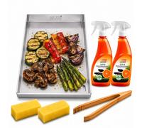 Plancha 30 x 20 cm avec évacuation de graisse compatible avec Napoleon PRO605