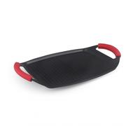 ROYALTY LINE, Plancha en fonte d'aluminium 36 cm, revêtement antiadhésif Greblon marbré, compatible gaz, électrique, céramique, halogène, induction, four, couleur marbre
