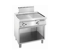 Plancha à Gaz 1/2 Lisse, 1/2 Rainurée Armoire Ouverte Bartscher Multicolore G