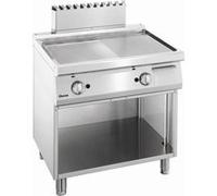 Plancha à Gaz 1/2 Lisse, 1/2 Rainurée Armoire Ouverte Bartscher Multicolore G