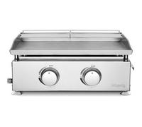 H. Koenig Plancha gaz PLX820 – Inox, plaque 5 mm, jusqu'à 350°C, compatible lave-vaisselle