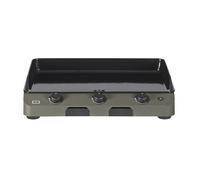 Plancha à gaz 3 brûleurs FUSION 75 Gris cargo - ENO - Fonte émaillée - 75x58x19cm