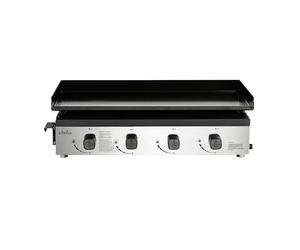 Plancha à gaz 4 brûleurs 10kW, Noir