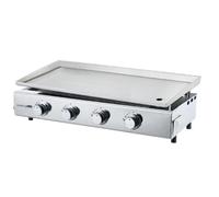 COOKINGBOX Plancha a gaz - 4 feux - BRASILIA - Tout inox - Surface cuisson - 84 x 34 cm inox G