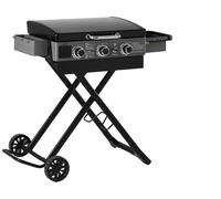 Habitat et Jardin – Plancha à gaz Firo – Chariot pliable et portable – 7,5 kW – Noir