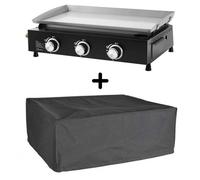 Plancha à gaz - Cookingbox - Cuenca - 3 brûleurs - Surface de cuisson : 61 x 35 cm - Cuve en acier