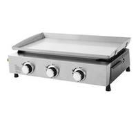 Plancha a gaz - Cookingbox - Faro - 2 brûleurs - Surface de cuisson : 61 x 35 cm - Cuve en acier - Acier inoxydable