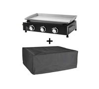 Plancha a gaz - - Cuenca - 3 brûleurs - Surface de cuisson : 61 x 35 cm - Cuve en acier