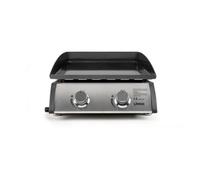 plancha a gaz - - doc296 - 2 bruleurs - gris Livoo