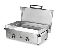 PLANCHA GAZ KRAMPOUZ CLUB DOUBLE PFCB2MA KR 4000 W INOX