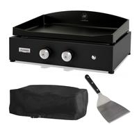 Plancha à gaz Le Marquier Pure 260 Noire + Housse + Spatule