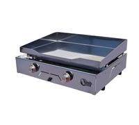 Plancha à gaz SEVILLA 2 feu - Plaque et caisson INOX - SE2_2R