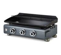 Favex Plancha à gaz Silvia IIG – 3 feux, plaque inox, L.67 x H.24,5 x P.41 cm