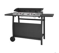Happy Garden - Plancha au gaz Valencia - 4 brûleurs 10 kW - avec chariot