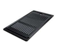 Barbecook Plaque de Cuisson Barbecue Universelle en Fonte émaillée, Accessoire plancha, Noir, 43x21cm