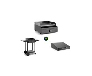 Plancha + chariot + capot Forge Adour Origin Gaz 45 Acier