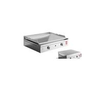 Plancha CHEF 55 Lisse + Couvercle à Charnières