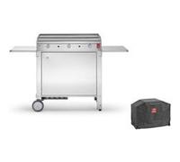 Plancha gaz Lisse, Chef, Gaz, 80 cm, Chariot fermé, Housse