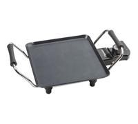 Bestron Plancha électrique, Barbecue electrique avec revêtement anti-adhésif, Gril de table pouvant jusqu'à 2 personnes, avec réglage de la température en continu, Couleur: noir