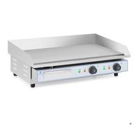 Plancha électrique professionnelle - Double - 730 x 400 mm - Royal Catering - Lisse - 2 x 2,200 W RC-EG001