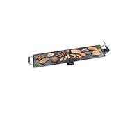 Bestron Plancha électrique, Barbecue electrique XXXL avec revêtement anti-adhésif, Gril de table pouvant jusqu'à 10 personnes, Surface de cuisson extra longue, Couleur: noir