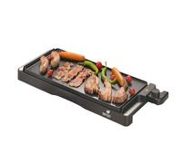 SENYA Plancha Electrique XL 2200W, Grande surface de cuisson 51 x 25 cm Antiadhésive, Revêtement effet pierre, Plancha Grill, Thermostat réglable, Nettoyage compatible Lave-vaisselle, Noir