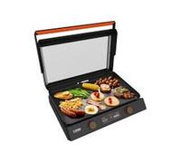 Plancha électrique 22 pouces avec couvercle en verre