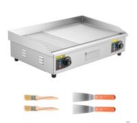 Plancha Électrique 72,5x40 cm-Duoku-Plaque à Snacker 4400 W, idéale pour Barbecue, Restaurant et Snack-Bar, Plaque de Cuisson