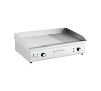 Royal Catering RCPG51-M Plancha Électrique Professionnelle Plaque De Cuisson 4 400 Watts Grill (4 400 W, 727 x 420 mm, Plaque Rainurée + Lisse En Fer)