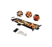 COSTWAY Plancha Electrique de Table Antiadhésive 1800W 90x23CM Thermostat Adjustable avec 6 Spatules et Tiroir Collecteur d?Huile