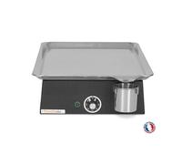 Plancha électrique PLANCHAELEC LUX 600 - INOX - 2400 W Dimension : L60 X P45 X H20 cm