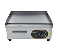 Plancha Électrique Commerciale En Acier Inoxydable, 45 Cm, Avec Contrôle De Température Réglable 50~300 ℃ Pour Restaurant, Lieux Publics, Barbecue 2500 W
