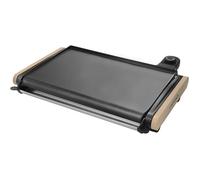 Plancha Électrique Équilibre 2000W,Fabrication Française,Plaque Antiadhésive,Thermostat Réglable,Bac À Jus Amovible,Poignées Bois