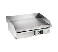 Royal Catering Plancha Electrique Lisse RCEG-55 (48x55x24cm, 3.000W, protection antiéclaboussures, dispositif d'écoulement)