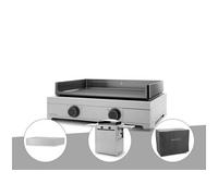 Plancha électrique Modern 60 inox avec couvercle chariot et housse -