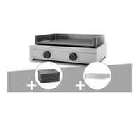 Plancha électrique Modern 60 inox avec housse et couvercle -