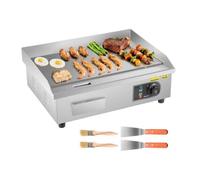 Plancha Électrique Professionnelle 3000W 22 Pouces en Acier Inoxydable - Plaque de Cuisson Thermostat Réglable 50-300°C